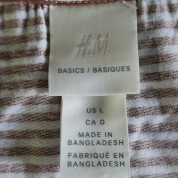 H&M Pink and White Cuffed Sleeve T-Shirt - Picture 4 of 5